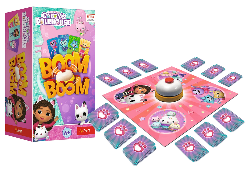 Trefl Gry Familienspiel Boom Boom Koci Domek Gabi Trefl 02548