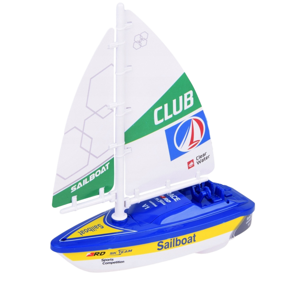 LEAN Toys Segelboot, batteriebetrieben, Wasserboot, Turbinenantrieb, blau – Produktabbildung 2