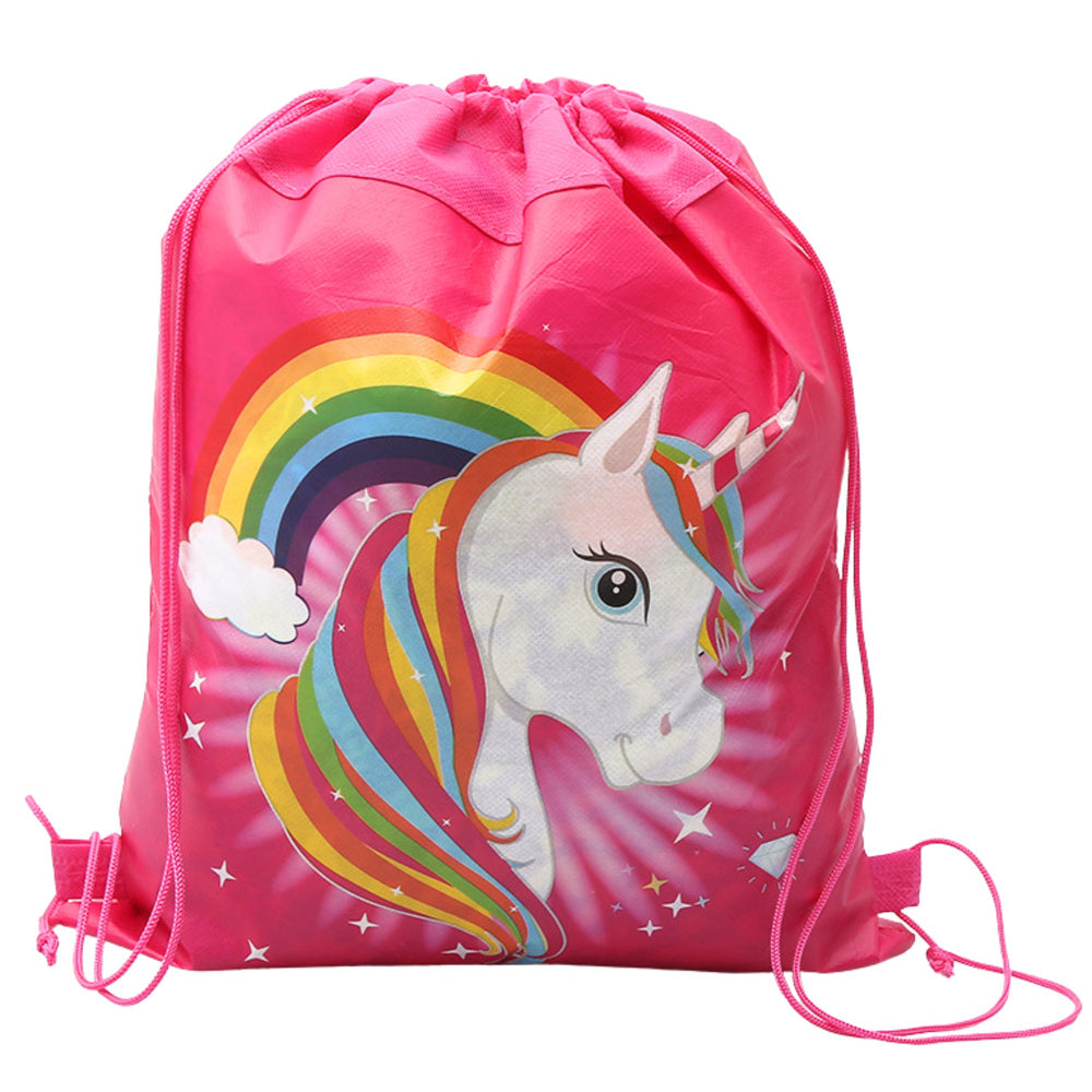 LEAN Einhorn Regenbogen Rosa Gymnastik Schuhbeutel 35x27 cm