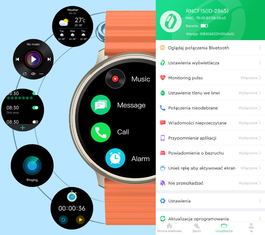 Rubicon Smartwatch – Modellreihe RNCF15