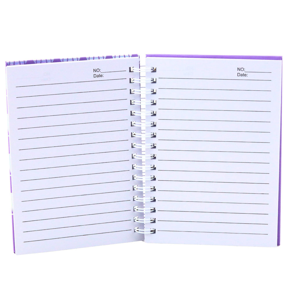 LEAN Liniertes Notizbuch mit holografischen Muscheln, Lila, A6, 80 Blatt – Produktabbildung 2