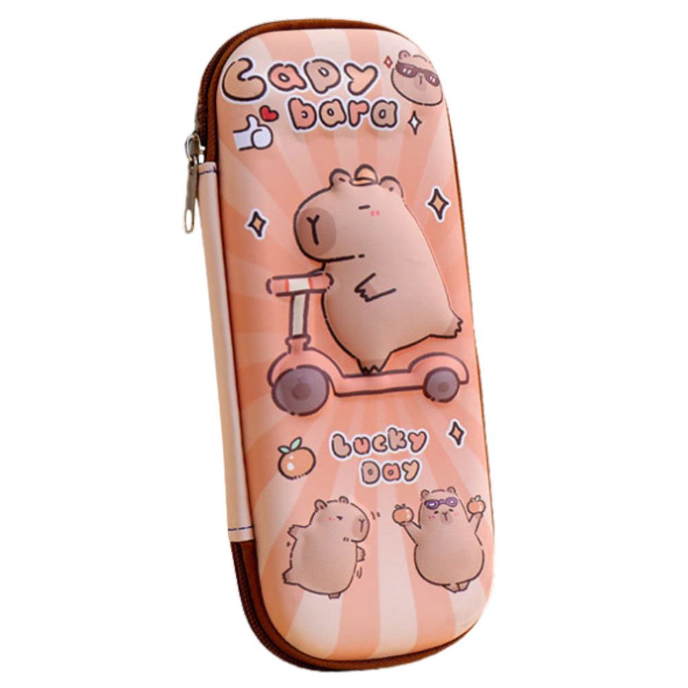LEAN Federmäppchen Schulset Capybara auf einem Roller 23cm – Produktabbildung 2