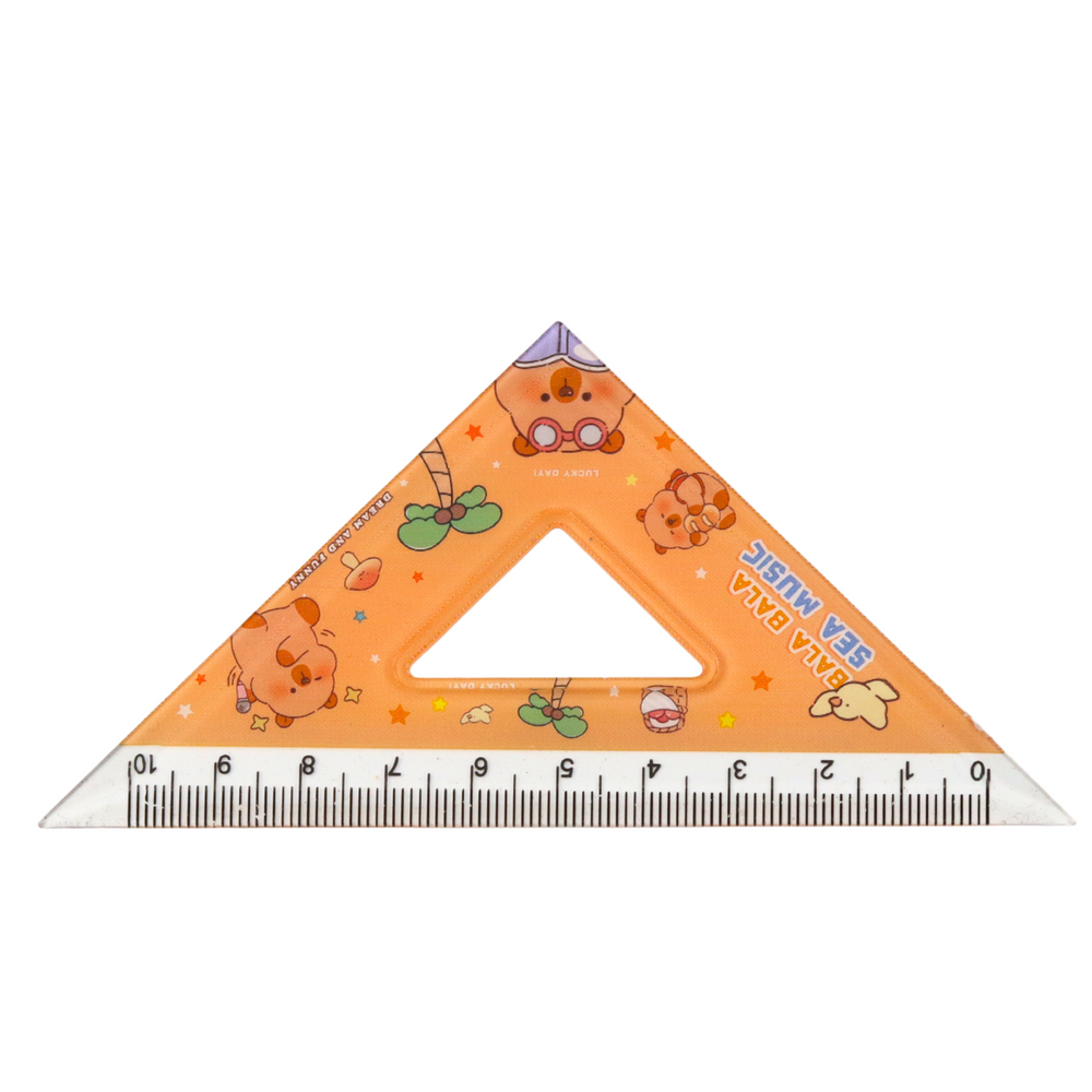 LEAN Satz geometrischer Werkzeuge, Capybara-Lineal, Winkelmesser, Quadrate, 4 Stück – Produktabbildung 2