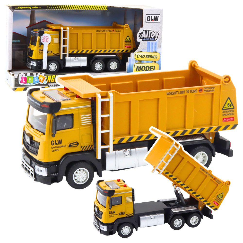 LEAN Toys Baufahrzeug Gelber Kipper