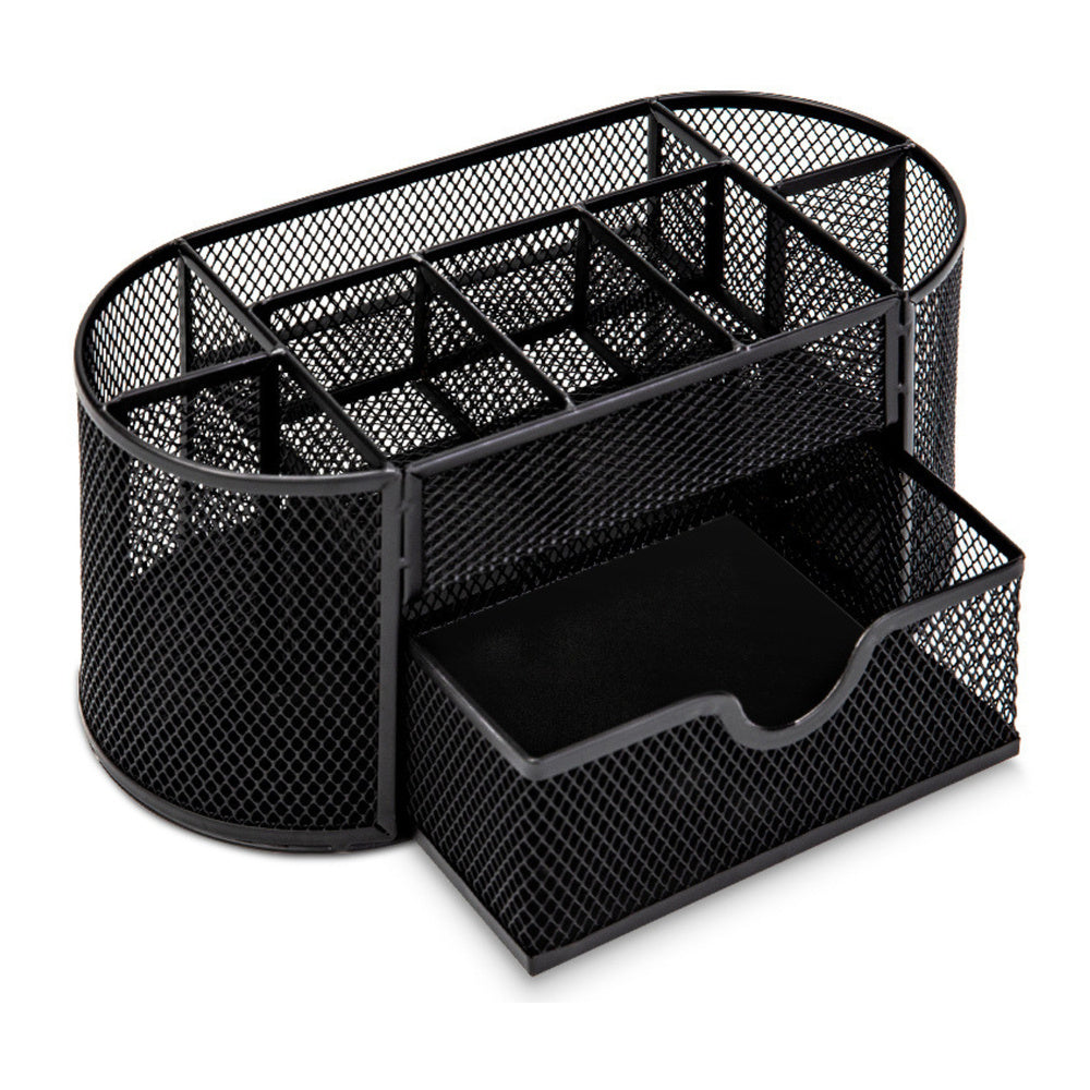 LEAN Aufbewahrungsbox für Büromaterialien aus Metall mit Schublade, Schwarz – Produktabbildung 2