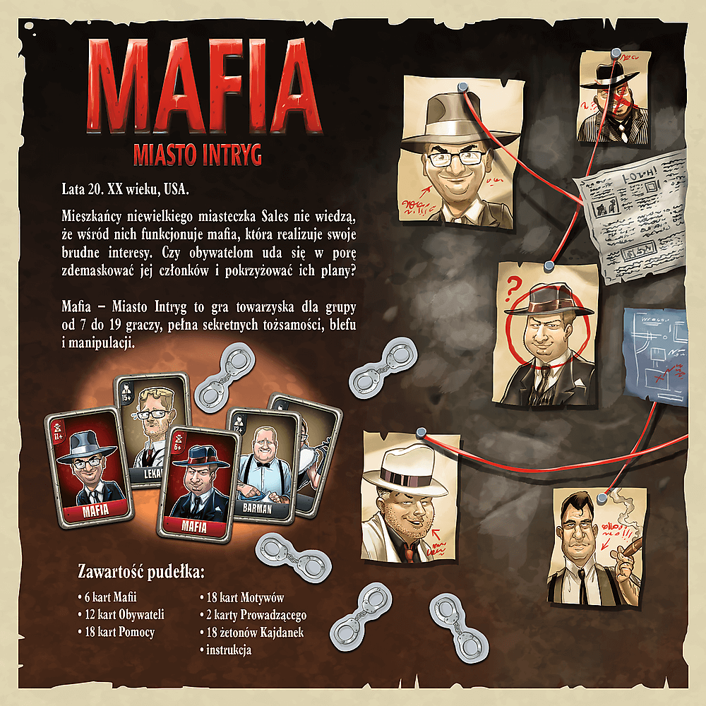 Trefl Gry Gesellschaftsspiel - Mafia Miasto intryg - Trefl 02297 – Produktabbildung 3