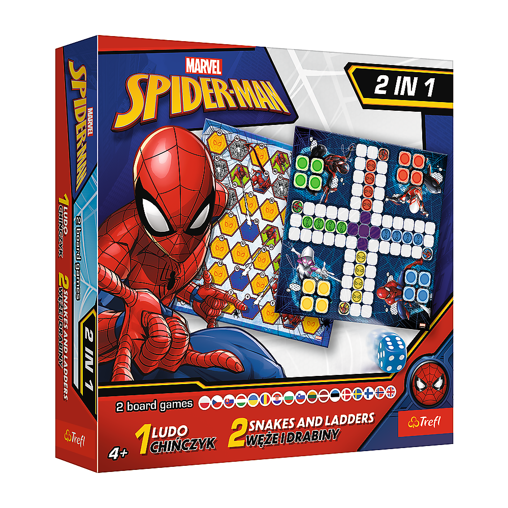 Spiel 2in1 Chinese Man / Schlangen und Leitern - Spider-Man Trefl 02419