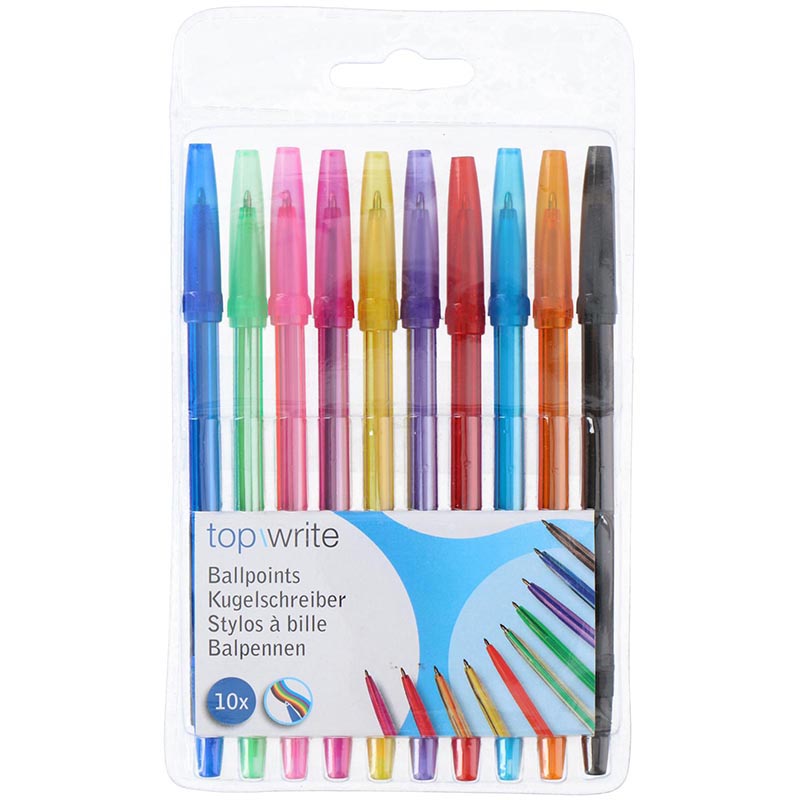 Topwrite - Set Kugelschreiber- per 10 Farben