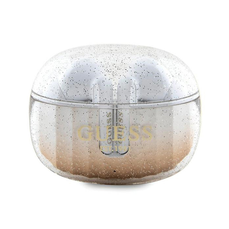 Guess Glitter Gradient - Kopfhörer Bluetooth TWS + Lade- Hülle (gold)
