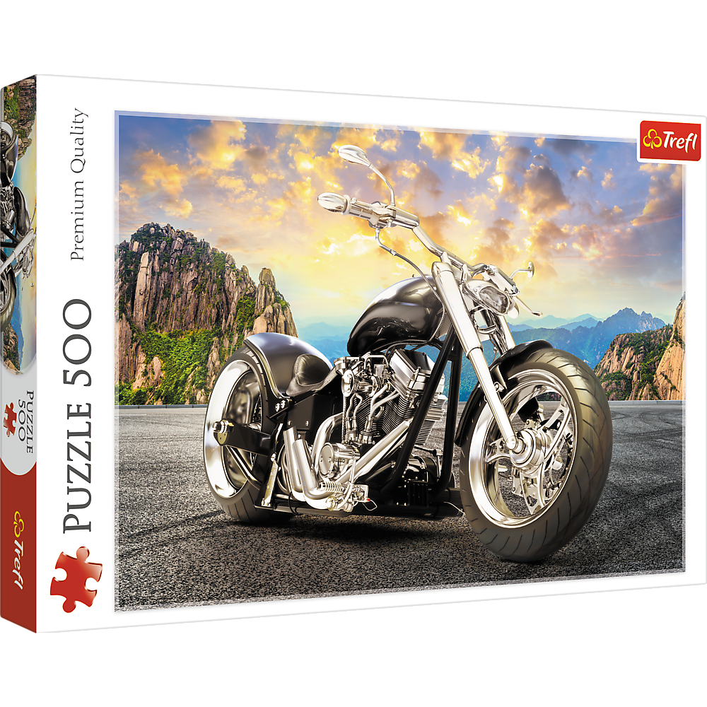 Trefl Puzzle Puzzle 500 Teile Schwarzes Motorrad 37384