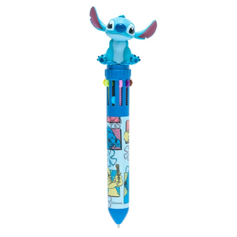 Disney Stitch - 10barevné automatické Stift s 3D figurkou