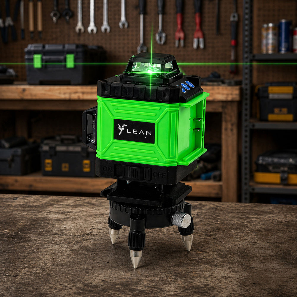 LEAN 4D Laser Level Plane 16 Linien Tasche 2 Batterien Grün – Produktabbildung 3