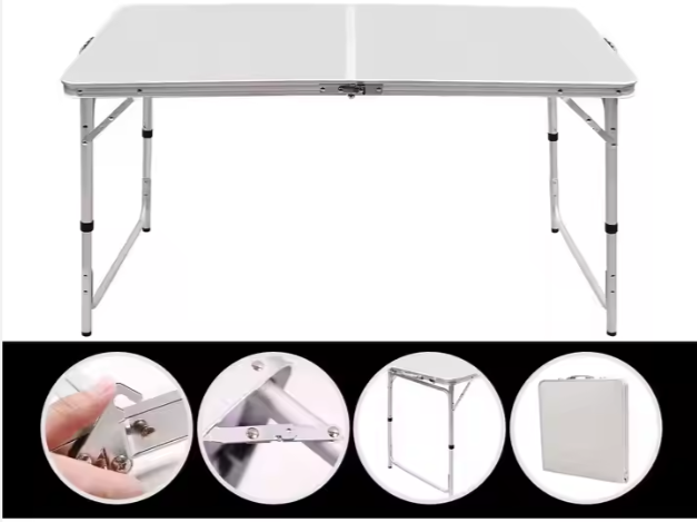 LEAN Klappbares Campingtisch-Set mit 4 Stühlen, Grau – Produktabbildung 8