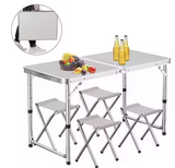 LEAN Klappbares Campingtisch-Set mit 4 Stühlen, Grau – Produktabbildung 6