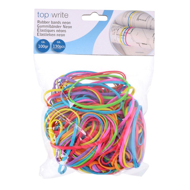 Topwrite - Neonové gumičky 130 Stk