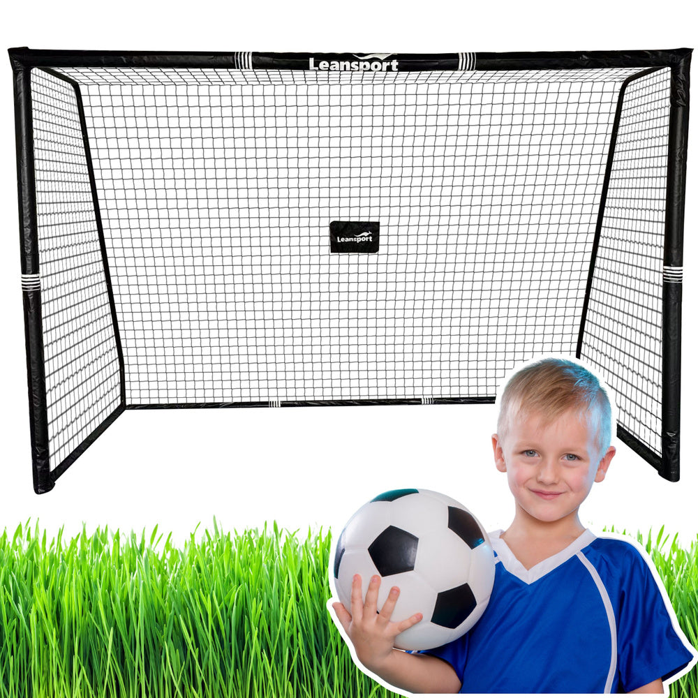 LEAN Sport Tragbares Fußballtor für Kinder aus Metall 300×200×120cm