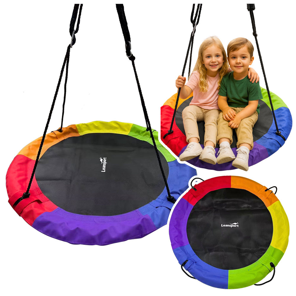 LEAN Sport Gartenschaukel Storchennest für Kinder Bunt 100cm