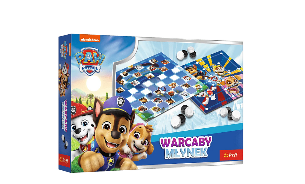 Trefl Gry Paw Patrol Dame- und Mühlenspiel Trefl 02798