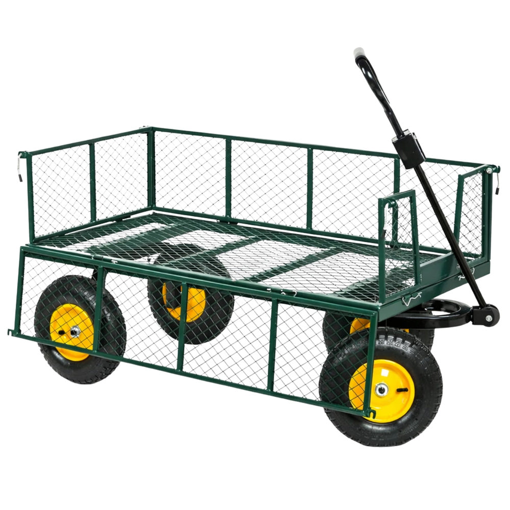 LEAN Faltbarer Gartentransportwagen, Stahlanhänger, 200 kg – Produktabbildung 2