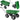 LEAN Gartentransportwagen mit abnehmbarer Kippmulde, grün, 120 kg