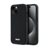 DKNY 3D Rubber Repeat Pattern - Hülle für iPhone 15 / 14 / 13 (schwarz)