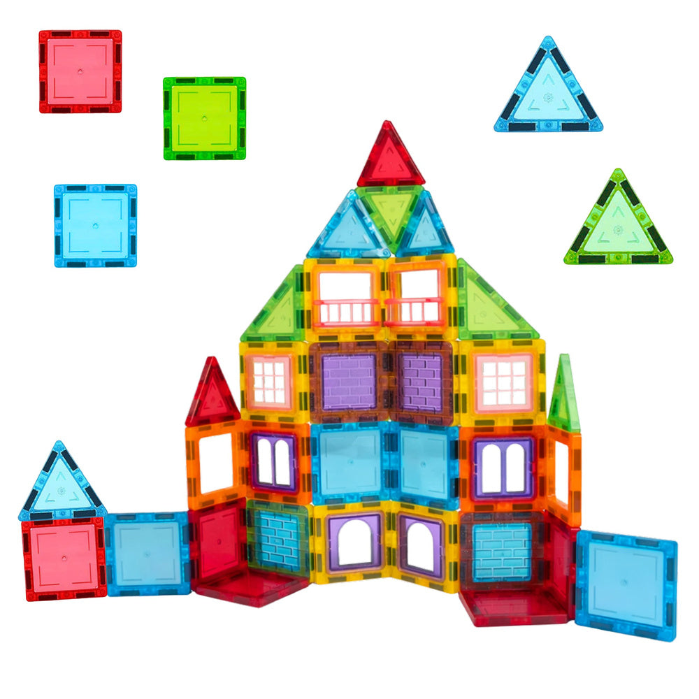 LEAN Toys 3D Magnetbausteine Konstruktionspuzzle Bunt 45 Stk – Produktabbildung 2