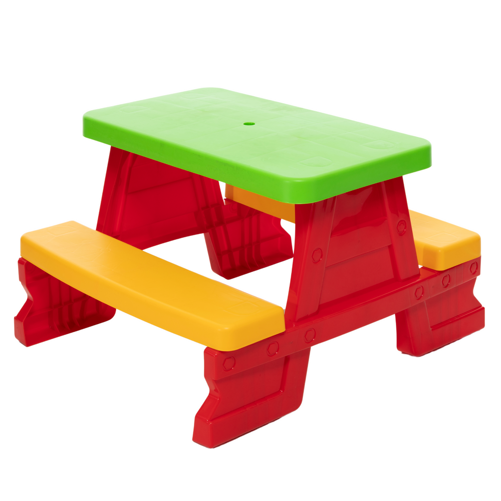 Dorex Kinder-Gartentisch- und Bank-Set, Rot 5067