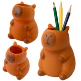 LEAN Capybara Stiftehalter-Figur, braun, 10 x 7 cm