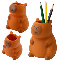 LEAN Capybara Stiftehalter-Figur, braun, 10 x 7 cm
