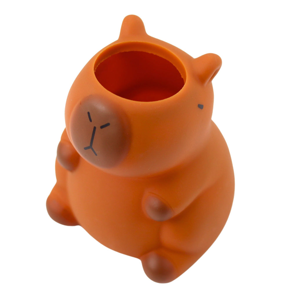 LEAN Capybara Stiftehalter-Figur, braun, 10 x 7 cm – Produktabbildung 2
