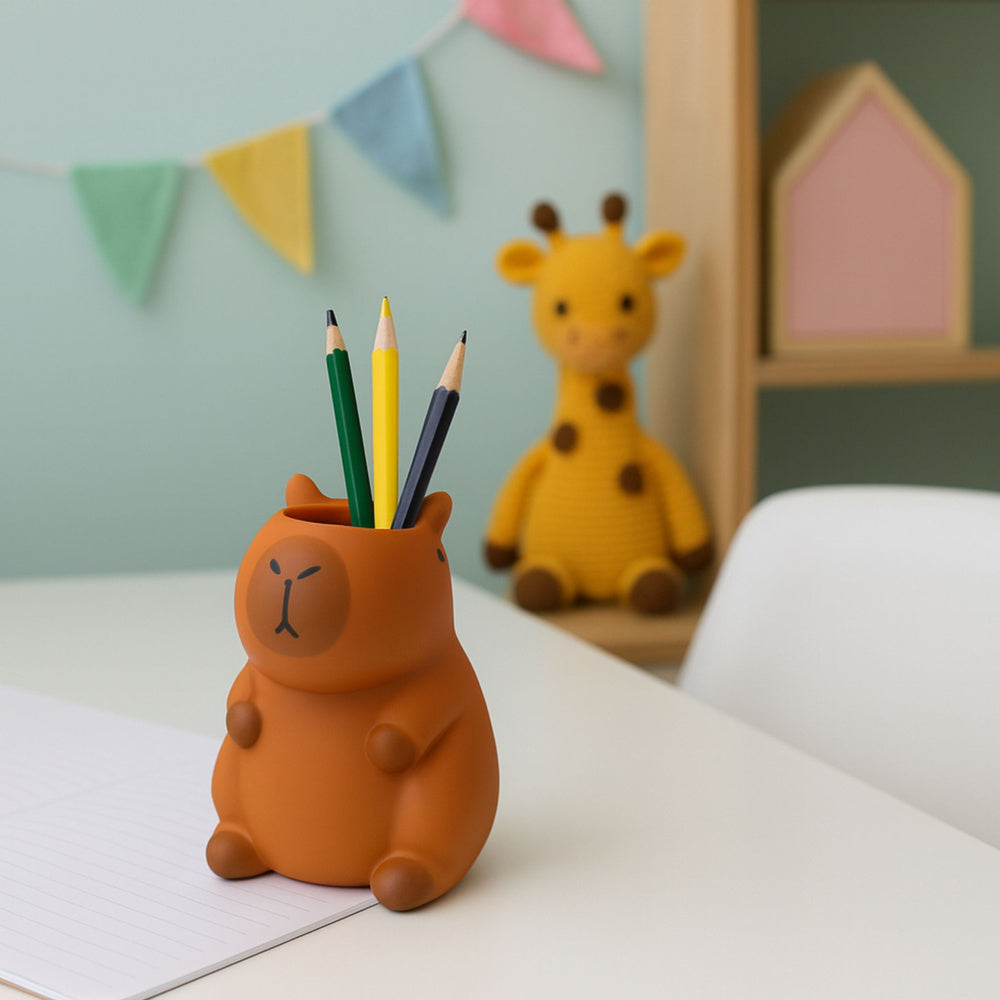 LEAN Capybara Stiftehalter-Figur, braun, 10 x 7 cm – Produktabbildung 5