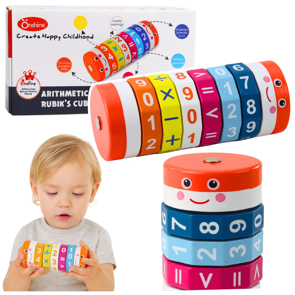 LEAN Toys Lernspielzeug: Mathematik-Roller für Kinder – Nuka-Zählpuzzle