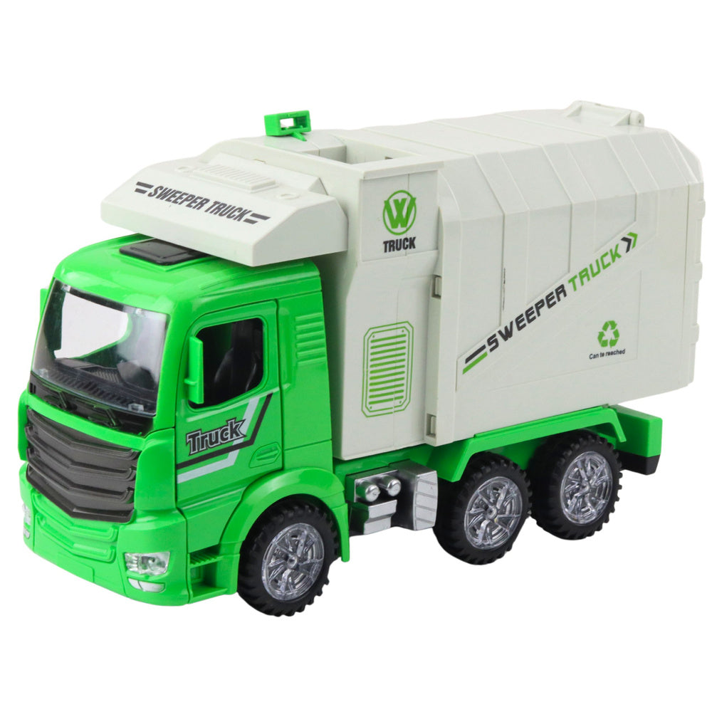 LEAN Toys Müllwagen, Stadtlichter, Geräusche, Grün – Produktabbildung 2