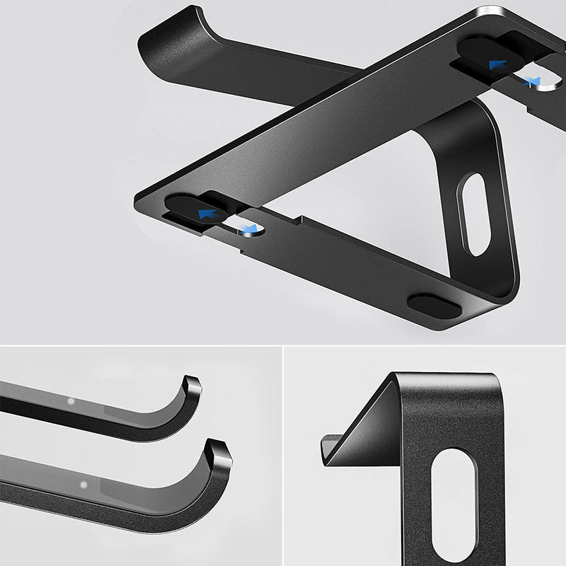 Crong AluBench – hliníkový Ständer für Laptop (schwarz) – Produktabbildung 9