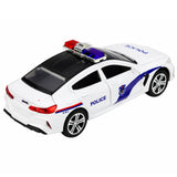 LEAN Toys Polizeiauto öffnet Türen, Blaulicht, Geräusche, Weiß – Produktabbildung 5