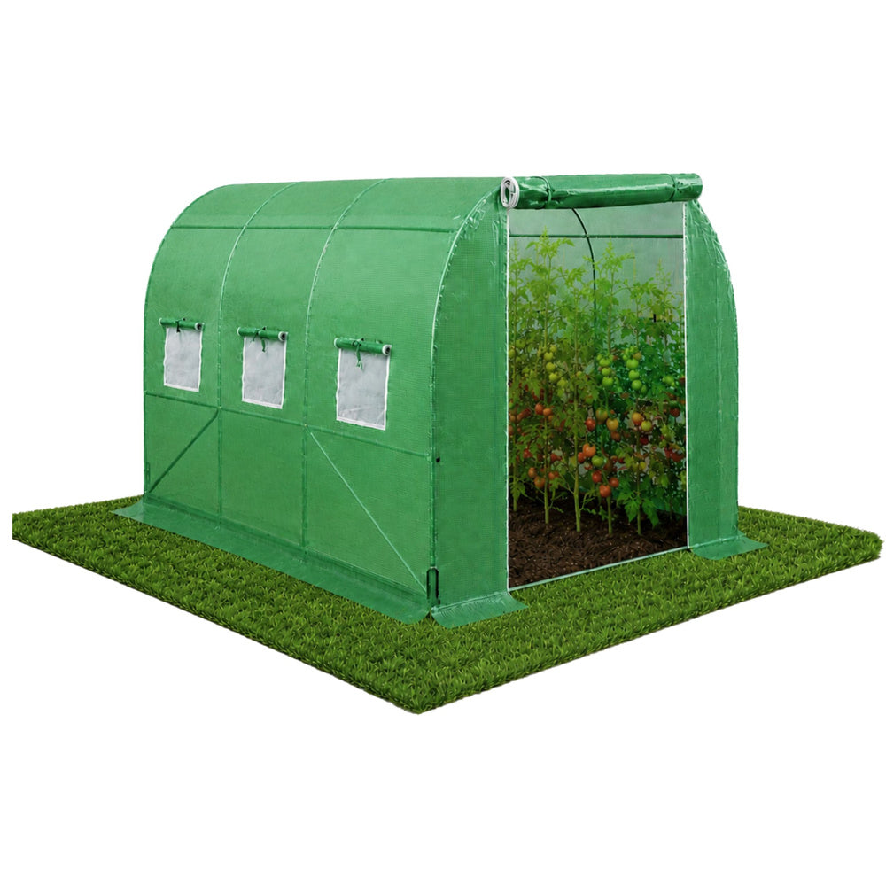 LEAN Gewächshaus für Gemüse, grüne UV-Fenster, 3,5 x 2 x 2 m, 7 m² – Produktabbildung 2