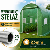 LEAN Folientunnel-Gartengewächshaus PRO Rahmen 25 mm 6 x 3 x 2 m 18 m² – Produktabbildung 11