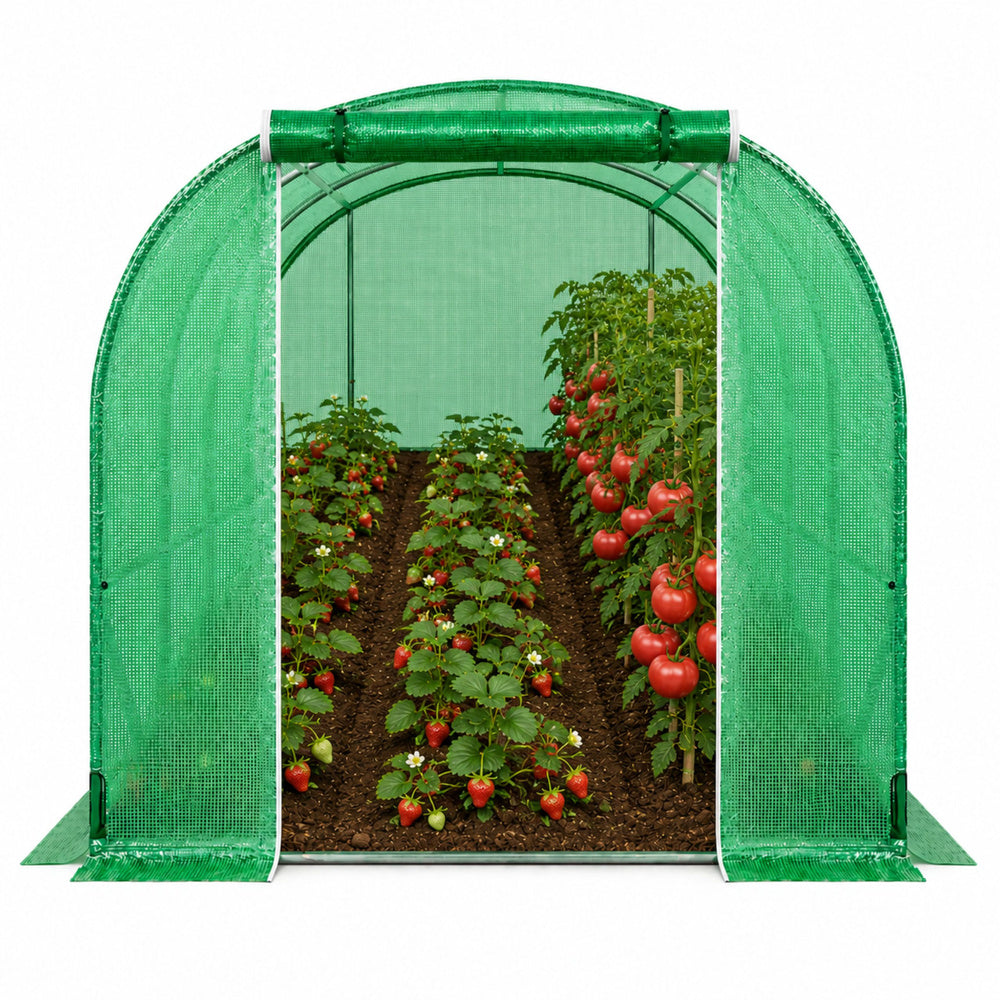 LEAN Folientunnel-Gartengewächshaus PRO Rahmen 25 mm 6 x 3 x 2 m 18 m² – Produktabbildung 3