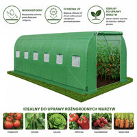 LEAN Folientunnel-Gartengewächshaus PRO Rahmen 25 mm 10 x 4 x 2 m 40 m² – Produktabbildung 8