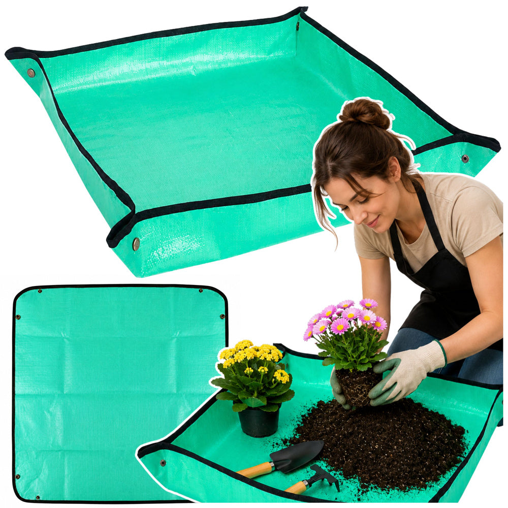 LEAN Gartenmatte zum Umtopfen von Pflanzen und Blumen, 100 x 100 cm