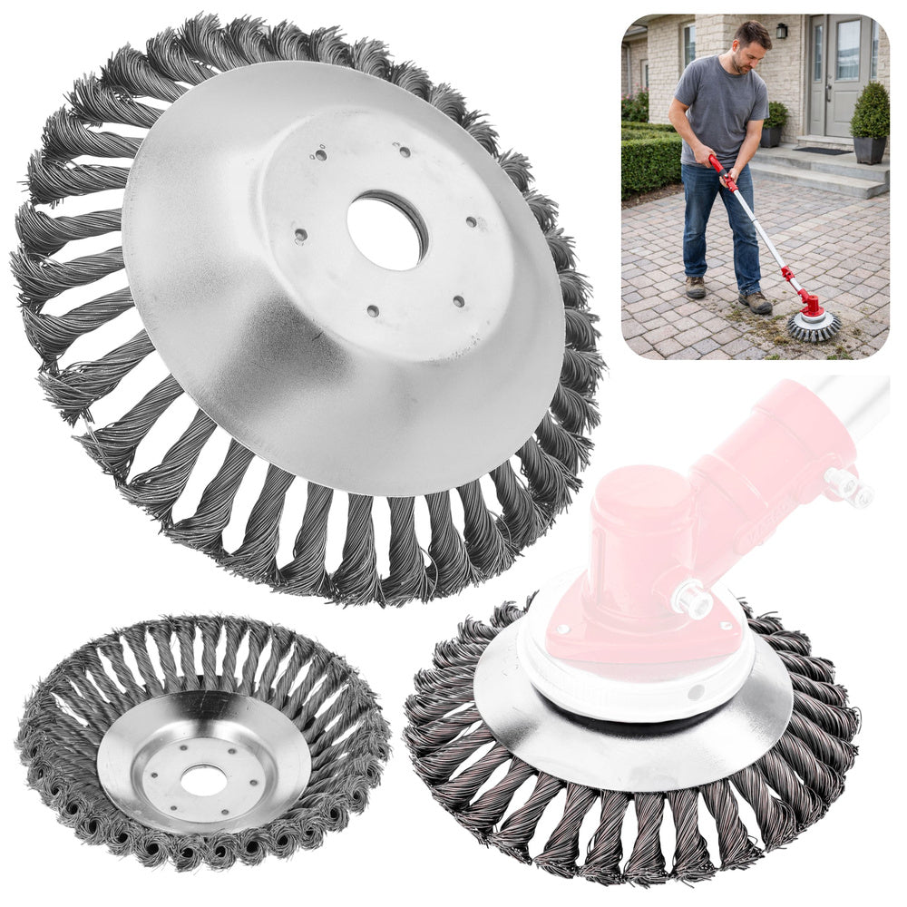 LEAN Drahtbürste für Freischneider, Freischneider, verdrillte, geflochtene Scheibe, 150 mm/25,4 mm