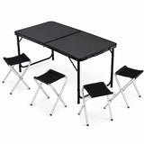 LEAN Campingmöbelset, Klapptisch, 4 Hocker, schwarzer Koffer – Produktabbildung 2