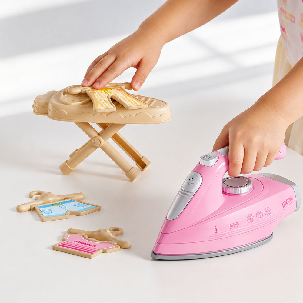 LEAN Toys Bügelset mit Bügeleisen, Vibrationslicht und Geräuschen – Produktabbildung 2