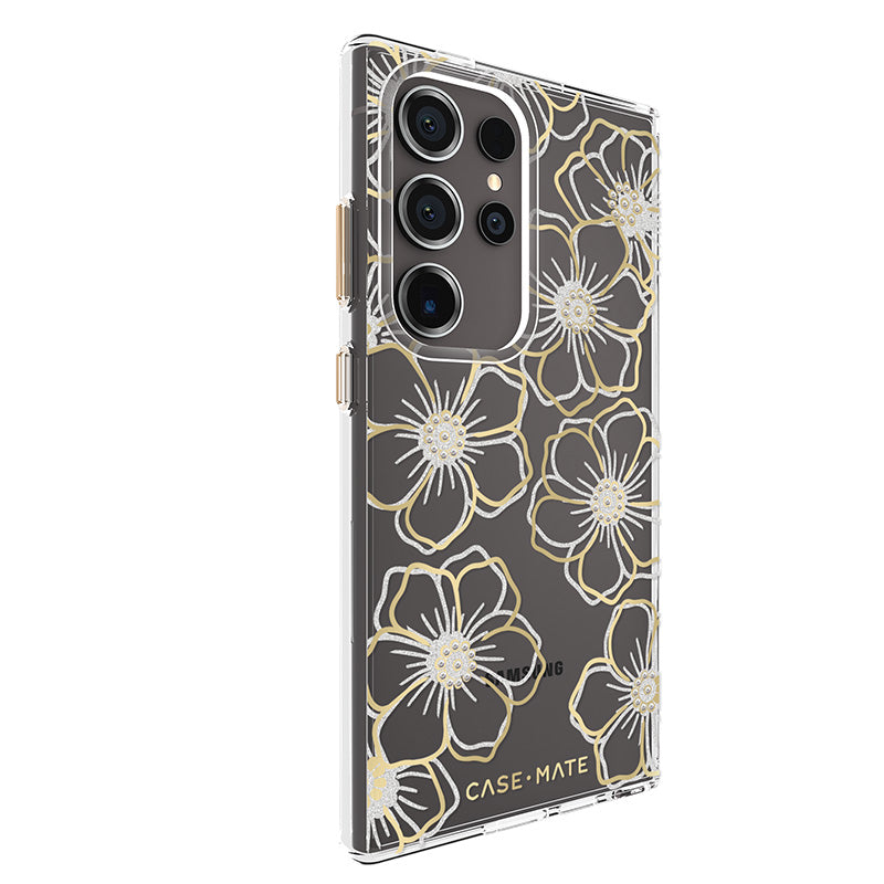 Case-Mate Floral Gems - Hülle für Samsung Galaxy S24 Ultra (gold) – Produktabbildung 2