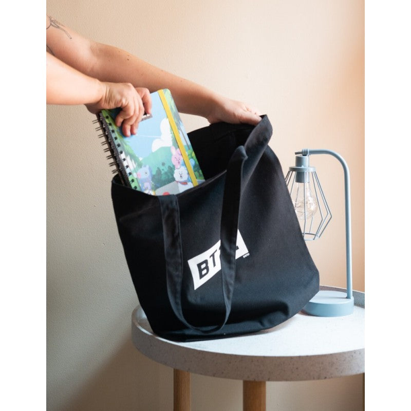 BT21 - Látková Einkaufs- Tasche 28x40 cm (schwarz) – Produktabbildung 6