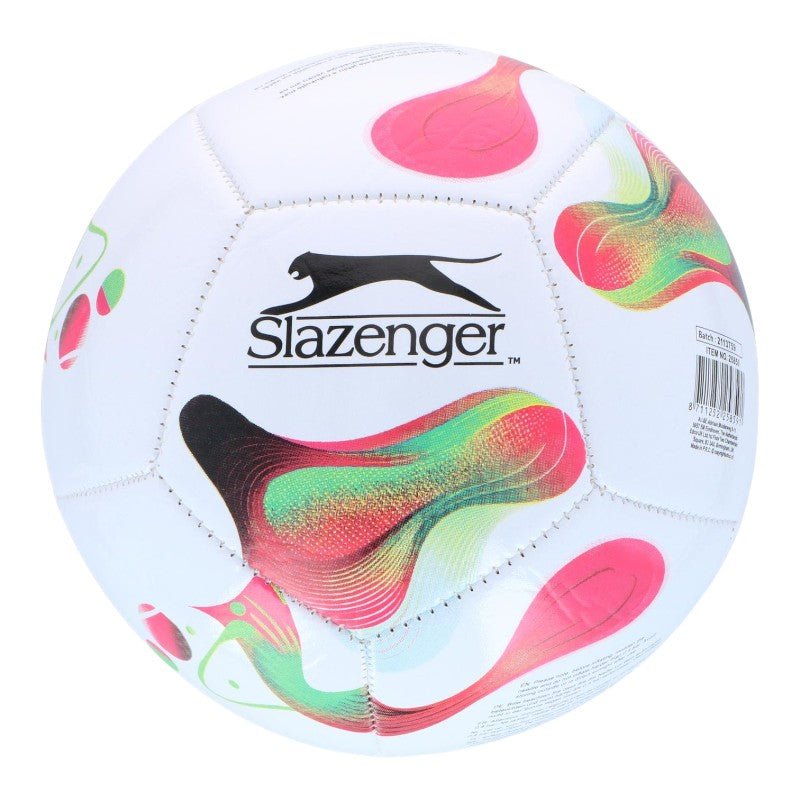 Slazenger - Mini Trainings- Fußball- Ball für Kinder, 12 panelů, Größe 2 (weiß/rosa)