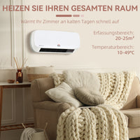 HOMCOM Heizlüfter zur Wandmontage 2000W mit Fernbedienung 2 Heizmodus LED-Display 12h Timer für – Produktabbildung 6