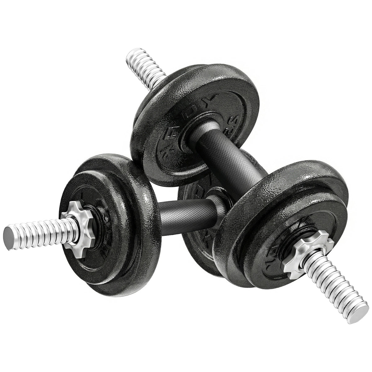 Hantelset 2-in-1 Kurzhanteln Langhanteln verstellbar bis 20 KG mit rutschfestem Griff für Krafttraining