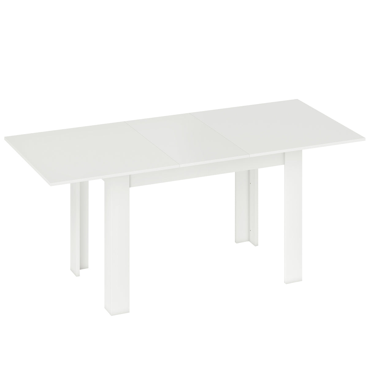 HOMCOM Esstisch ausziehbar, 140/180 x 80 cm Küchentisch für 6-8 Personen, für Küche, Esszimmer, Weiß