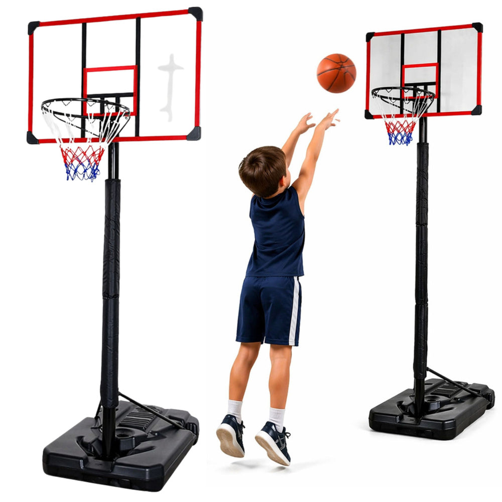 LEAN Sport Basketballkorb Mobiler verstellbarer Ständer 200-305cm